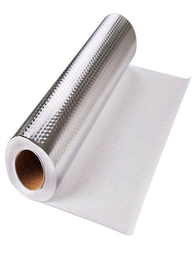 KIRFIZ 5 meter Self Adhesive Brushed Aluminum Look Contact Paper/sticker Film Vinyl Backing Waterproof Anti Greasy kitchen foil Peel Stick Removable Wallpaper Metallic Gloss Shelf Liner for Covering Counter Top - Image 1